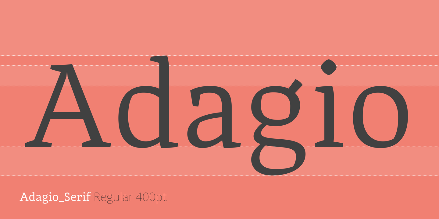 Ejemplo de fuente Adagio Serif Bold italic